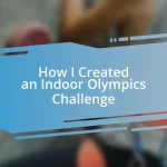 How I Created an Indoor Olympics Challenge