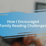 How I Encouraged Family Reading Challenges