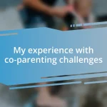 My experience with co-parenting challenges