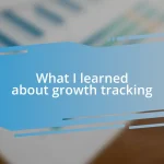 What I learned about growth tracking